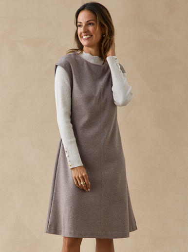Robe ample sans manches col rond