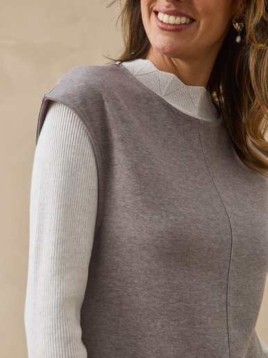 Robe ample sans manches col rond