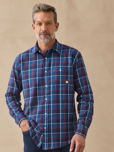 Chemise en flanelle grattée pur coton
