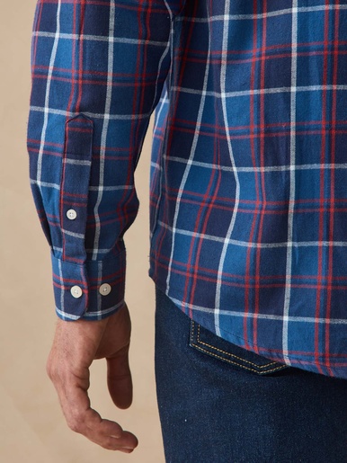 Chemise en flanelle grattée pur coton