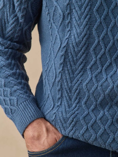 Pull col camionneur zippé 30% laine