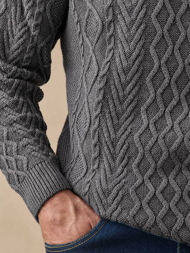 Pull col camionneur zippé 30% laine