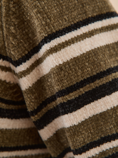Pull col montant zippé manches longues