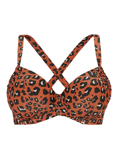 Haut de maillot de bain à armatures - Sans Complexe - Animal terracotta