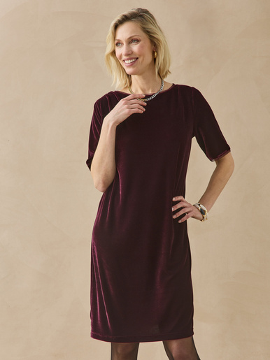Robe ample col rond manches 3/4