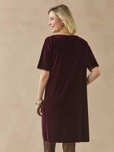 Robe ample col rond manches 3/4