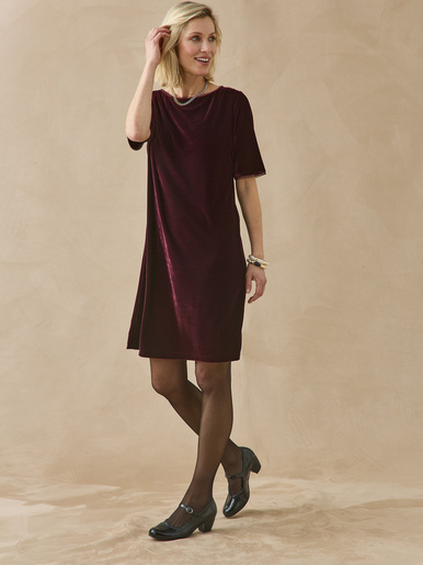 Robe ample col rond manches 3/4