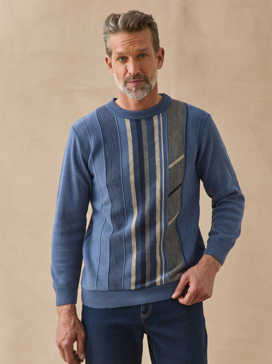 Pull classique col rond 30% laine