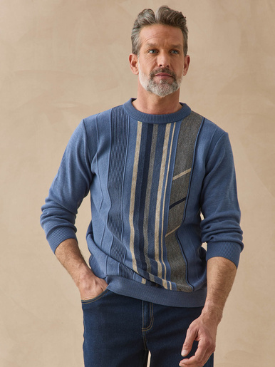 Pull classique col rond 30% laine