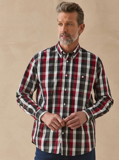 Chemise à carreaux manches longues