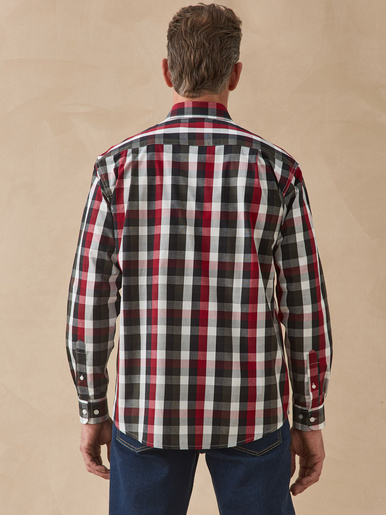Chemise à carreaux manches longues