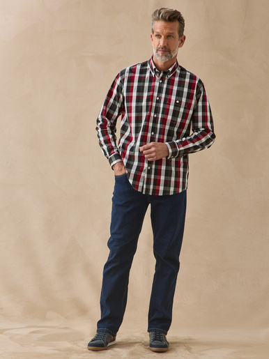 Chemise à carreaux manches longues