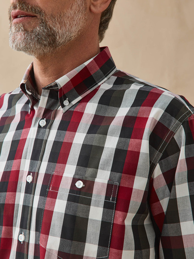 Chemise à carreaux manches longues
