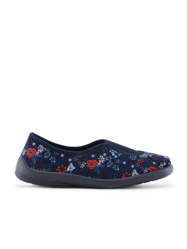 Ballerines d'intérieur aspect velours