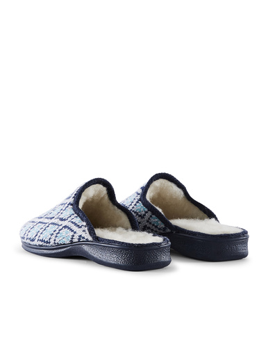 Pantoufles mules fourrées à enfiler