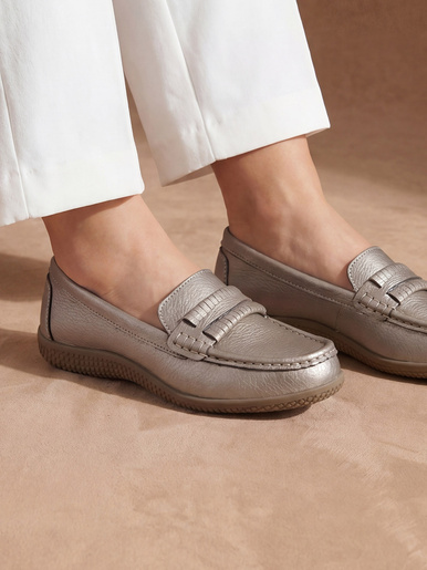 Mocassins cuir semelle amovible