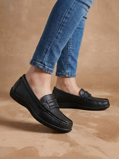 Mocassins cuir semelle amovible