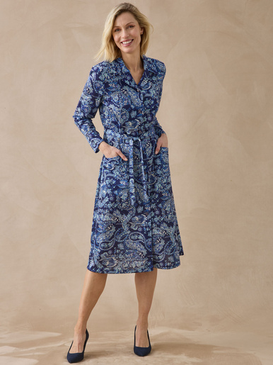 Robe toute boutonnée en maille