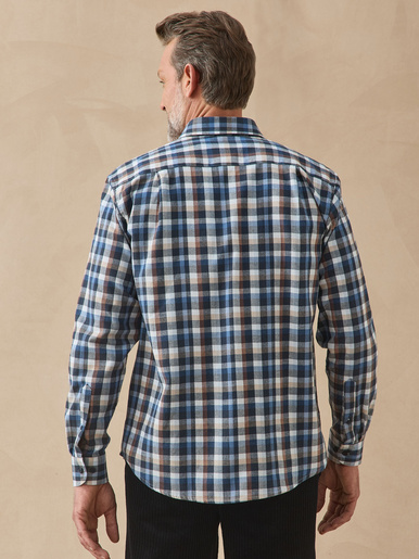 Chemise à carreaux manches longues