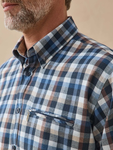 Chemise à carreaux manches longues