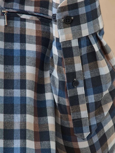 Chemise à carreaux manches longues