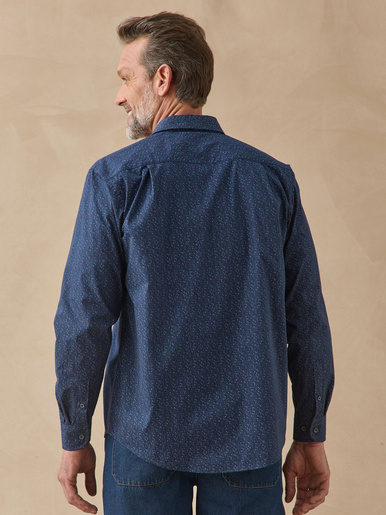 Chemise manches longues micro-imprimée