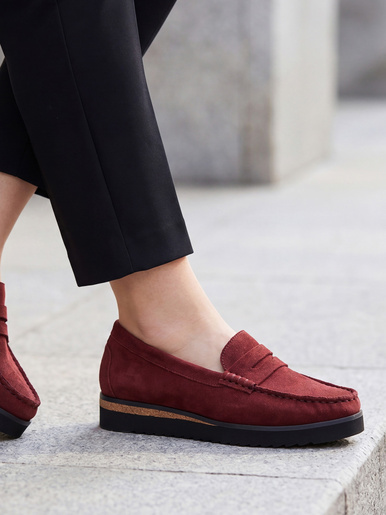 Mocassins à enfiler semelle compensée