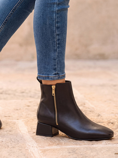 Bottines à zip aérosemelle