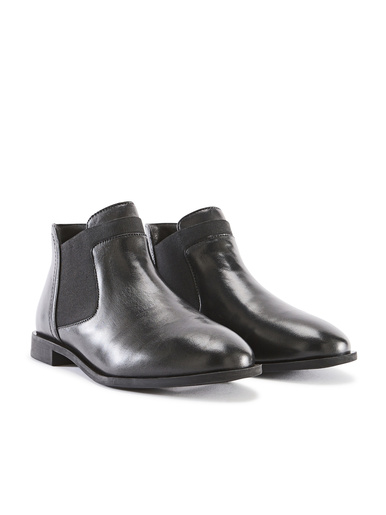 Boots cuir élastiquées côtés