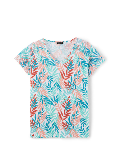 Tee-shirt col V en coton