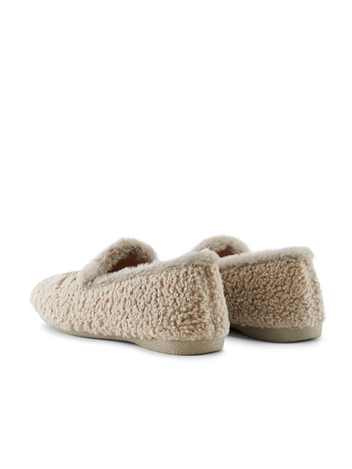 Pantoufles maille bouclette