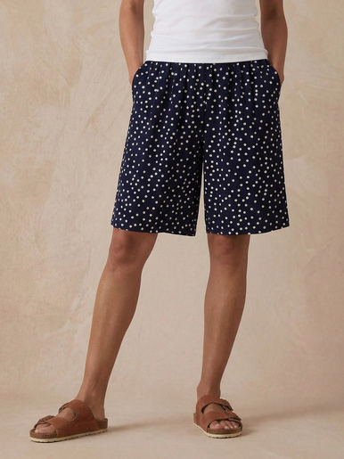 Bermuda fluide élastiqué