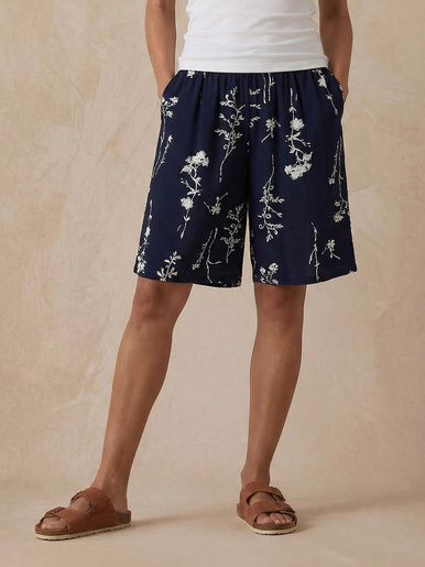 Bermuda fluide élastiqué