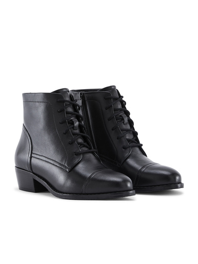 Boots cuir enfilage facile