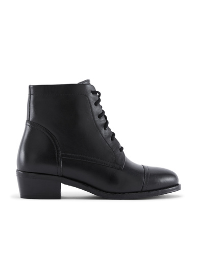 Boots cuir enfilage facile