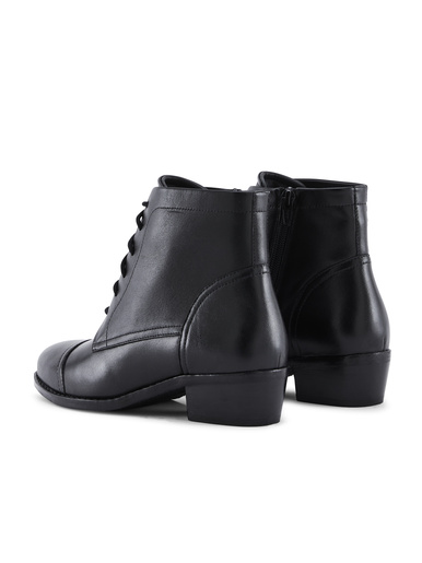 Boots cuir enfilage facile