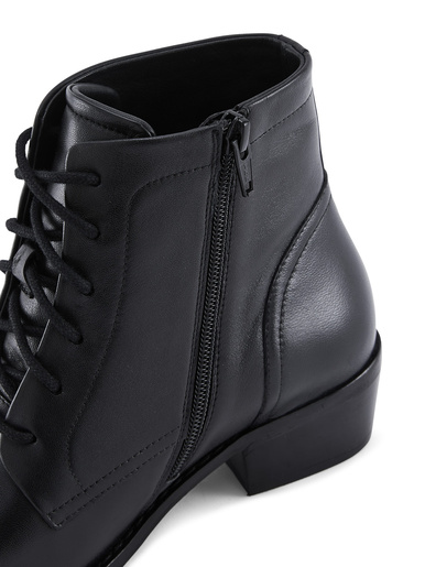 Boots cuir enfilage facile