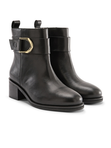 Bottines bout rond à zip