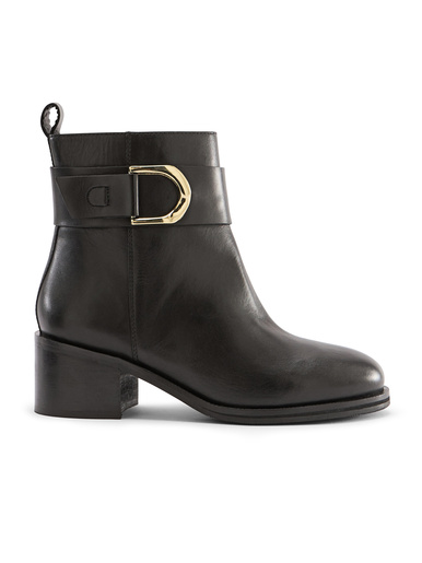 Bottines bout rond à zip