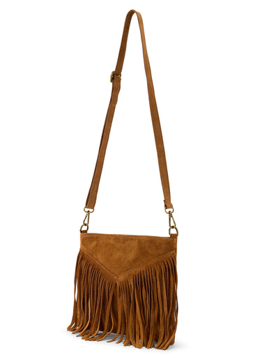 Sac à franges en cuir