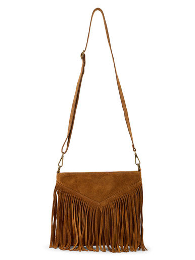 Sac à franges en cuir