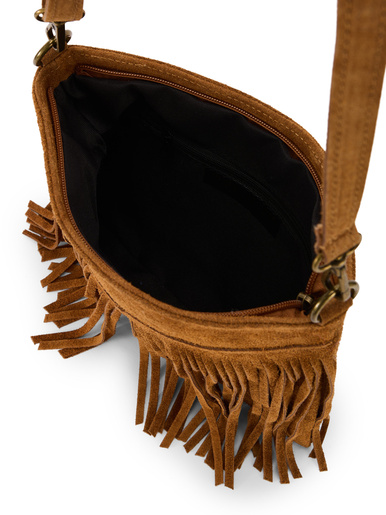 Sac à franges en cuir