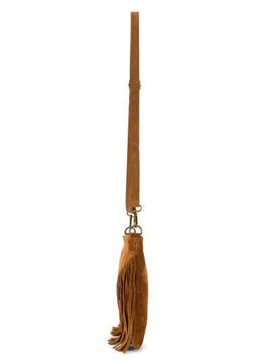 Sac bandoulière cuir et franges