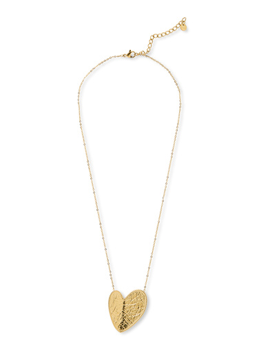 Collier coeur fantaisie