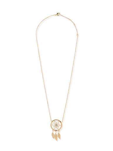 Collier attrape-rêves plaqué or
