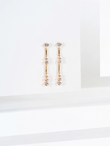 Boucles d'oreilles pendantes zirconium