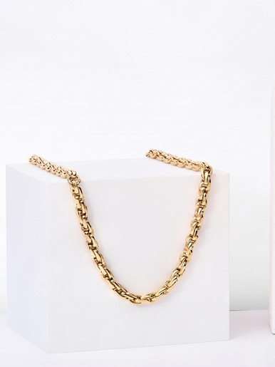 Collier maille torsadée acier