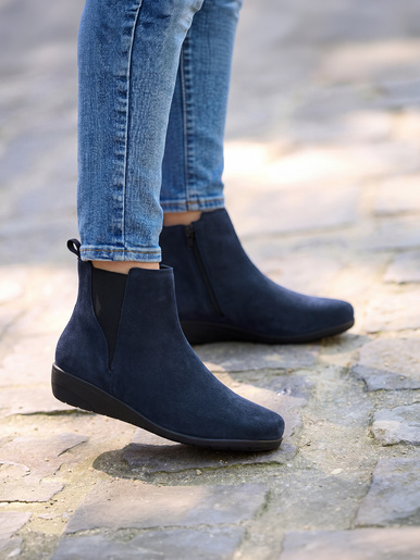 Boots compensées zippées et élastiquées