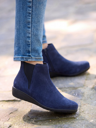 Boots compensées zippées et élastiquées