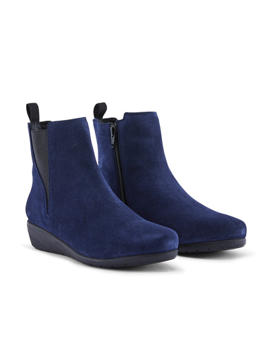 Boots compensées zippées et élastiquées